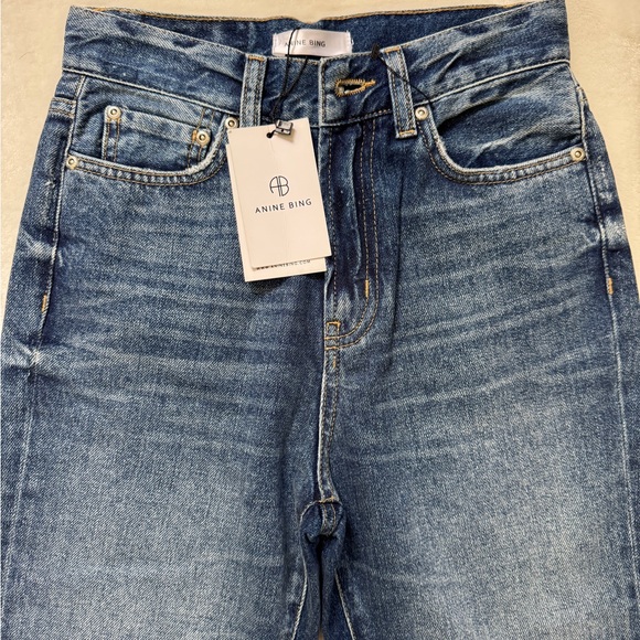 NWT Anine Bing Skinny Jeans in Blue - Picture 1 of 4